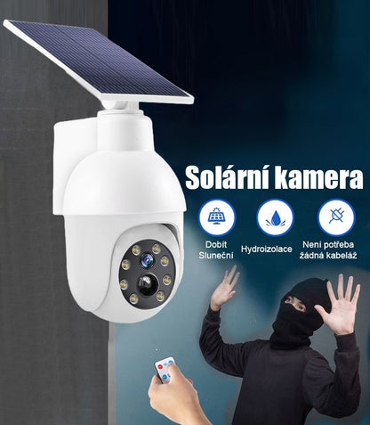 【360° panoramatický pohled / Bez potřeby Wi-Fi】Simulovaná monitorovací kamera pouliční osvětlení