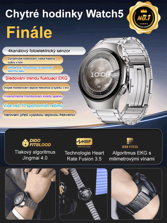 Chytrý hodinky Watch5 s monitorováním zdraví