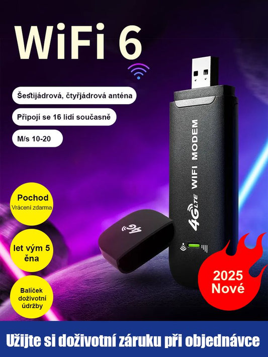 【Doživotní bezplatný přístup k internetu】Bezdrátová síťová karta WiFi pro přenosné použití