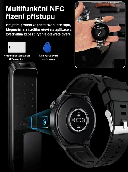 Ocelový náramek Watch6 Pro hodinky na měření hladiny cukru v krvi
