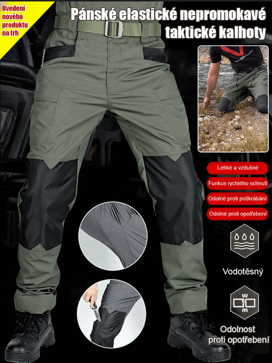 Pánské elastické voděodolné taktické kalhoty