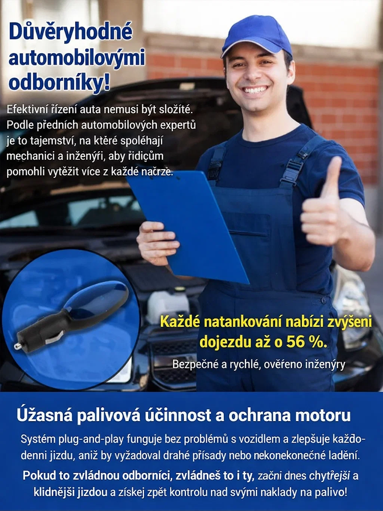 Revoluční šetřič paliva do zapalovače ✅ Úsporabenzínu o 50 % ⏰ 100denní záruka vrácení peněz
