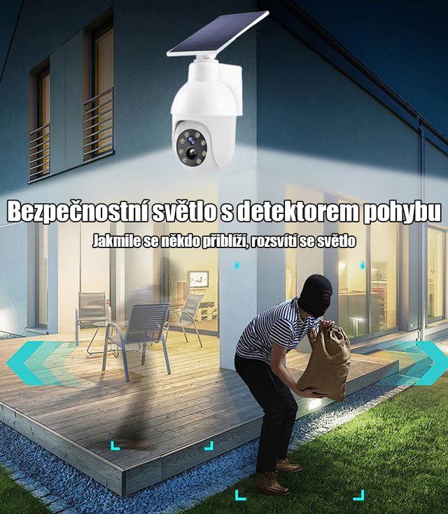 Simulovaná monitorovací kamera pouliční osvětlení